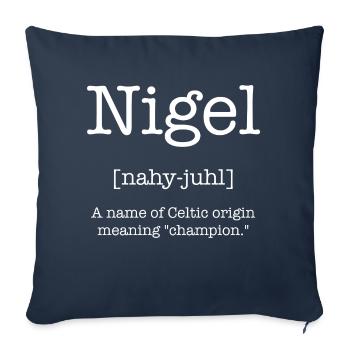 The Nigel - Sofa pillow with filling 45cm x 45cm - navy - Front