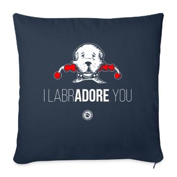 I LabrADORE you - Sofakissen mit Füllung 45 x 45 cm - Navy - Vorne