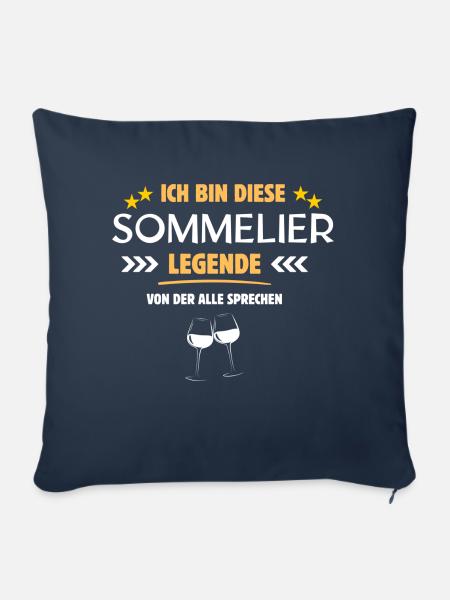 Sommelier Legende - Sofakissen mit Füllung 45 x 45 cm - Navy