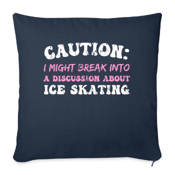 Caution - Sofa pillow with filling 45cm x 45cm - navy - Front