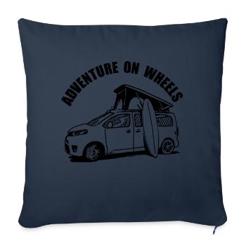 Adventure on Wheels Van - Sofakissen mit Füllung 45 x 45 cm - Navy - Vorne