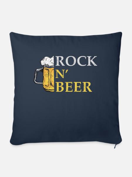 Rock und Bier - Sofakissen mit Füllung 45 x 45 cm - Navy