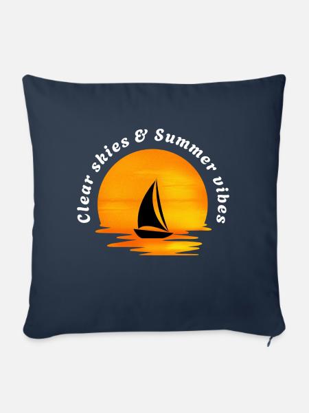 Klarer Himmel & Sommerstimmung - Sofakissen mit Füllung 45 x 45 cm - Navy