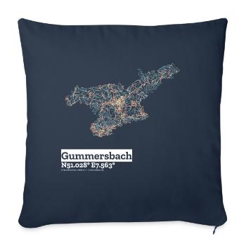 Pastels de base Gummersbach - Coussin et housse de 45 x 45 cm - bleu marine - Devant