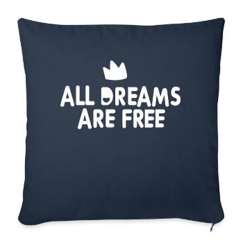 Tous les rêves - Coussin et housse de 45 x 45 cm - bleu marine - Devant