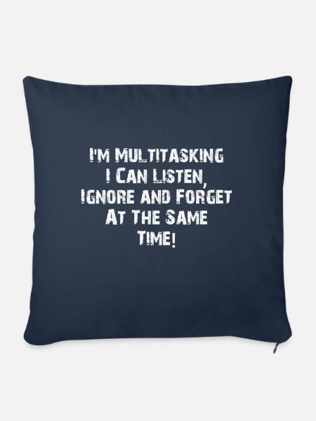 ADHS - Multitasking - Sofakissen mit Füllung 45 x 45 cm - Navy