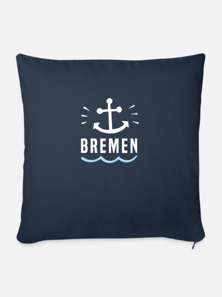 Bremen - Sofakissen mit Füllung 45 x 45 cm - Navy