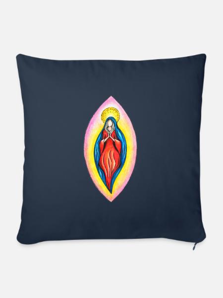 Vulva Maria - Sofakissen mit Füllung 45 x 45 cm - Navy