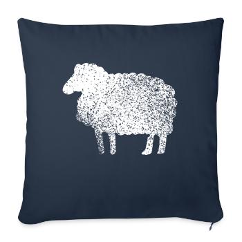 Lustiges Schaf Silhouette Grunge Geschenk Schäfer - Sofakissen mit Füllung 45 x 45 cm - Navy - Vorne