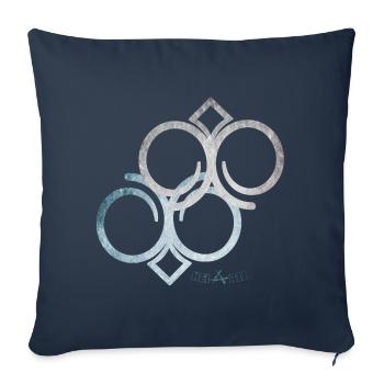 Abstract No. 69 - Sofakissen mit Füllung 45 x 45 cm - Navy - Vorne