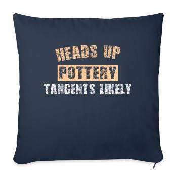 HEADS UP POTTERY TANGENTS LIKELY - Sofa pillow with filling 45cm x 45cm - navy - Front