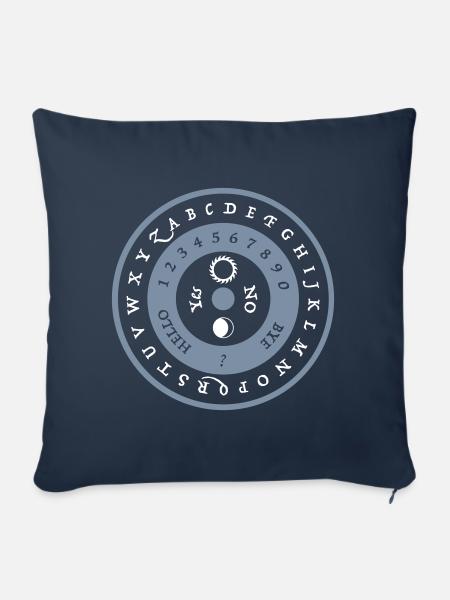 Ouija-Brett auf Englisch - Sofakissen mit Füllung 45 x 45 cm - Navy