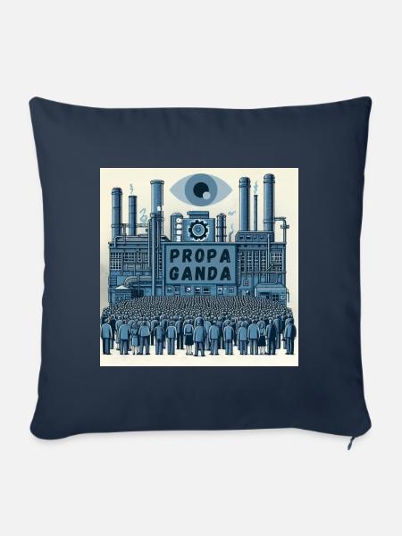 Propaganda - Sofakissen mit Füllung 45 x 45 cm - Navy