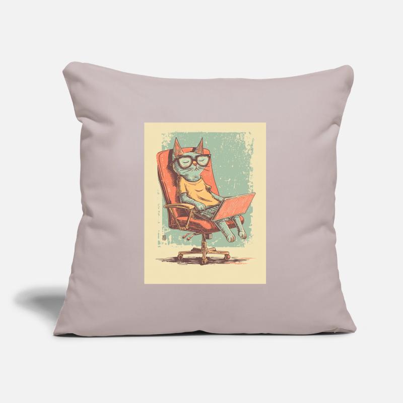 Code Cat – Der wahre Chef im Office Sofakissen mit Füllung 45 x 45 cm