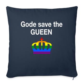 Gode Save The Guine - Coussin et housse de 45 x 45 cm - bleu marine - Devant