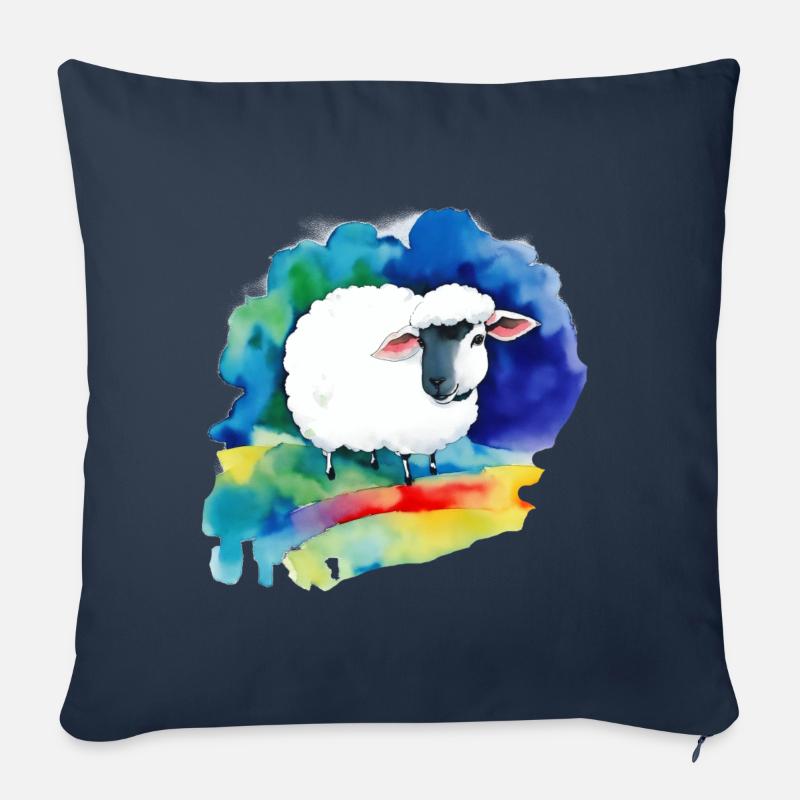 Schaf - Sofakissen mit Füllung 45 x 45 cm - Navy