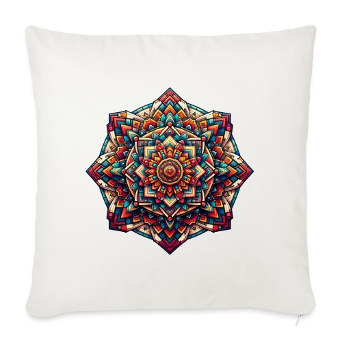 Kunterli - Farbenfrohes Geometrie-Mandala - Sofakissen mit Füllung 45 x 45 cm