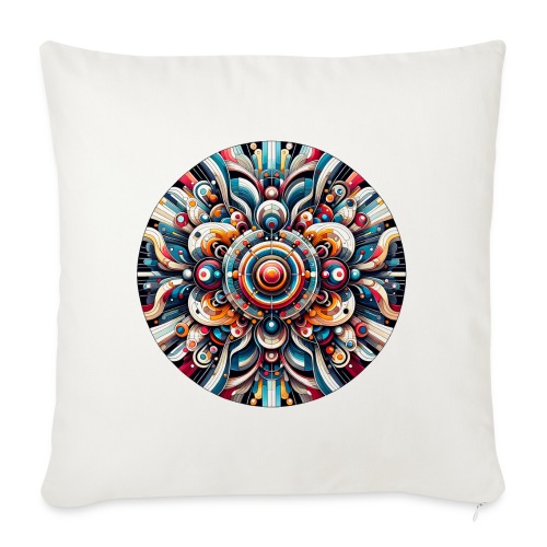 Kunterli - Colorful Mandala Artwork - Sofa pillow with filling 45cm x 45cm