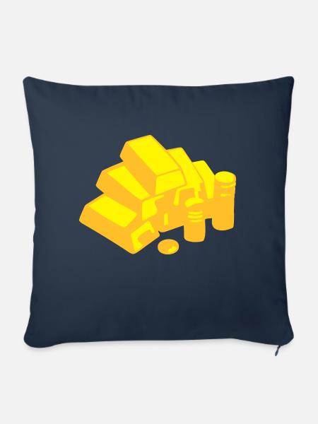 Gold, Geld - Sofakissen mit Füllung 45 x 45 cm - Navy