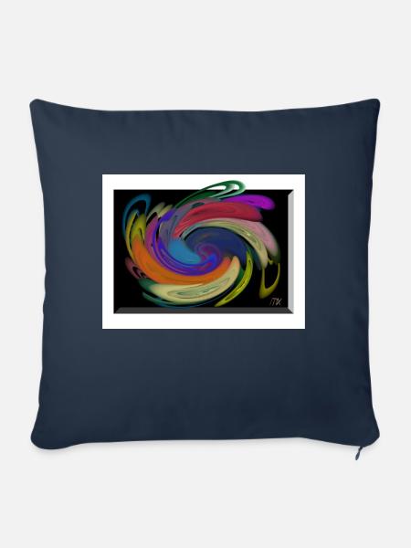 Wirbel "Schauberger" - Sofakissen mit Füllung 45 x 45 cm - Navy