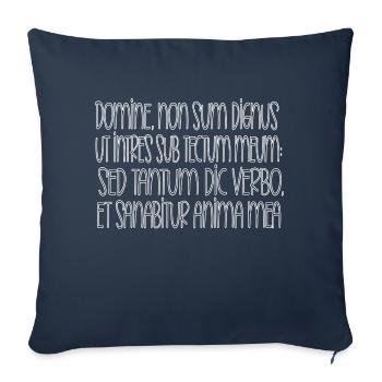 Domine, non sum dignus, Herr, ich bin nicht würdig - Sofakissen mit Füllung 45 x 45 cm - Navy - Vorne