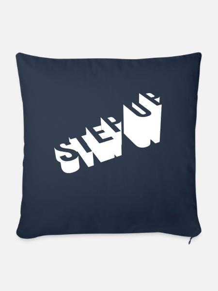 Verbessern Sie das fette Textdesign - Sofakissen mit Füllung 45 x 45 cm - Navy