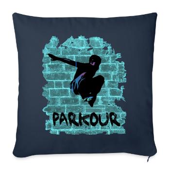 Parkour - Sofa pillow with filling 45cm x 45cm - navy - Front