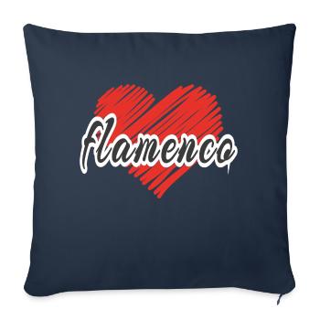 Flamenco - Coussin et housse de 45 x 45 cm - bleu marine - Devant