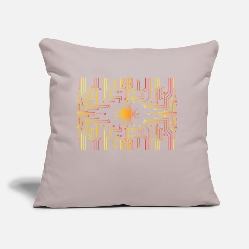 Circuit board core CPU heart pc coder geek Coussin et housse de 45 x 45 cm