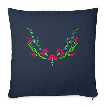 The Sultan's favorite flowers - Sofa pillow with filling 45cm x 45cm - navy - Front