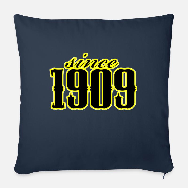 since 1909 (black) - Sofa pillow with filling 45cm x 45cm - navy