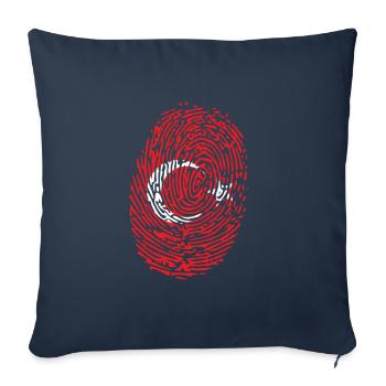 Idée cadeau TURQUIE drapeau empreinte ADN TURQUIE - Coussin et housse de 45 x 45 cm - bleu marine - Devant