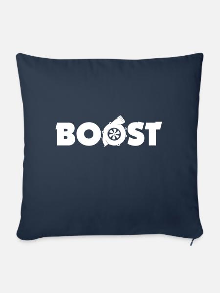 Boost Turbo Chargered Tuning - Sofakissen mit Füllung 45 x 45 cm - Navy
