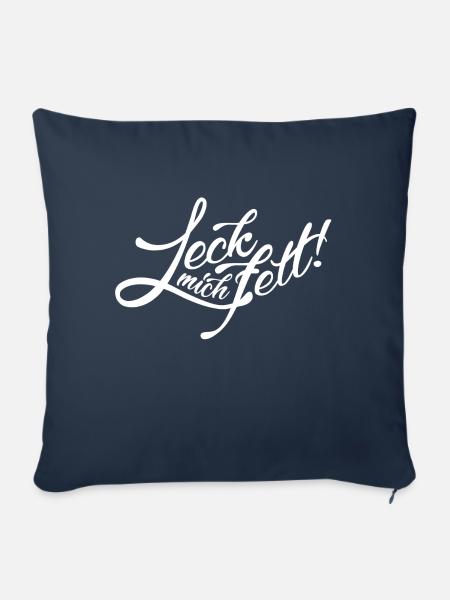 Leck mich fett! - Sofakissen mit Füllung 45 x 45 cm - Navy