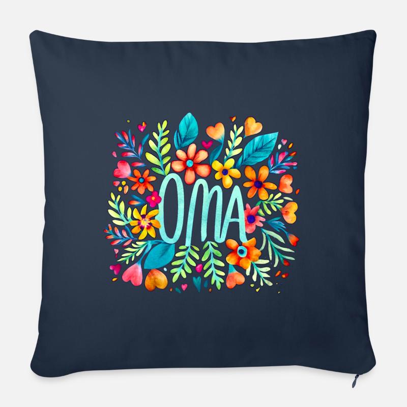 Oma - Sofakissen mit Füllung 45 x 45 cm - Navy