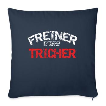 Freiner c est Tricher - Coussin et housse de 45 x 45 cm - bleu marine - Devant