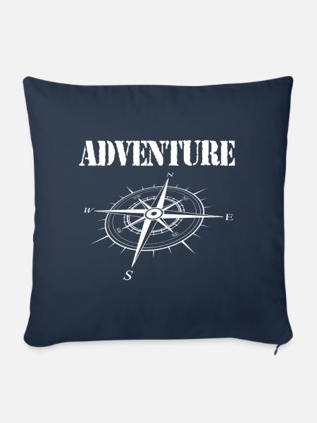 Adventure - Sofakissen mit Füllung 45 x 45 cm - Navy