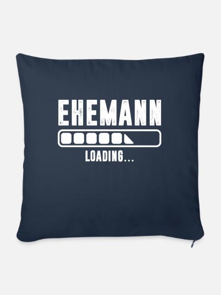 EHEMANN - Sofakissen mit Füllung 45 x 45 cm - Navy