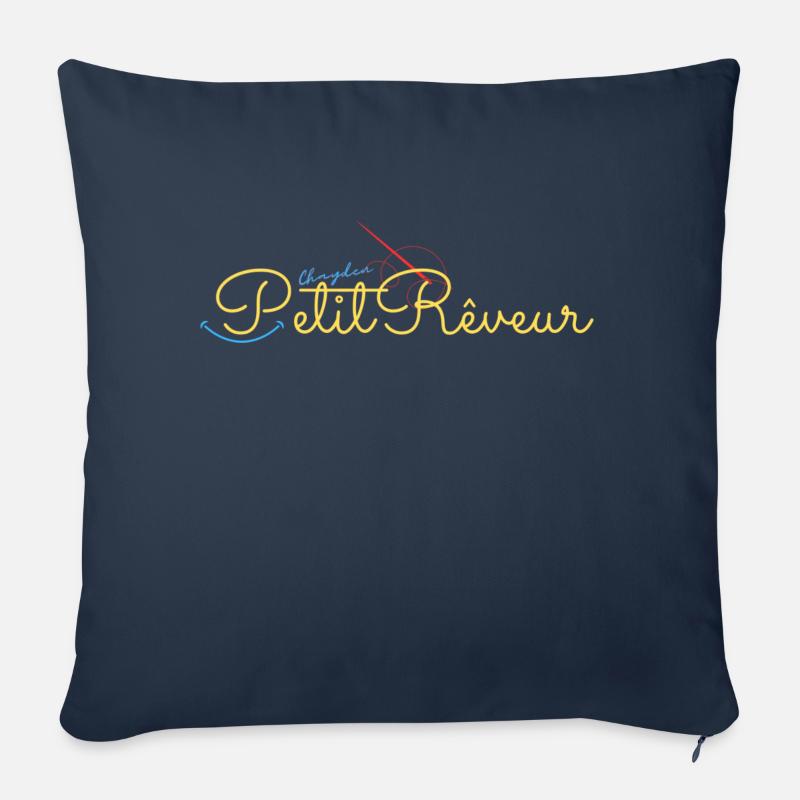 Black Modern Elegant Sewing Studio Logo 2 - Coussin et housse de 45 x 45 cm - bleu marine