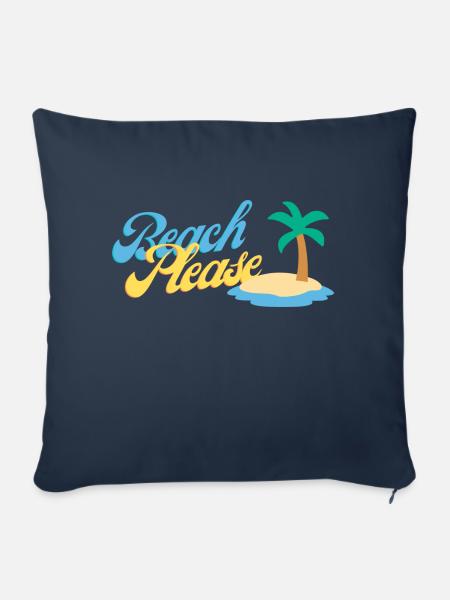 Beach, please - Sofakissen mit Füllung 45 x 45 cm - Navy