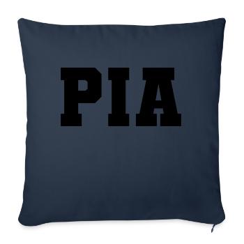 Nom - Pia - Coussin et housse de 45 x 45 cm - bleu marine - Devant