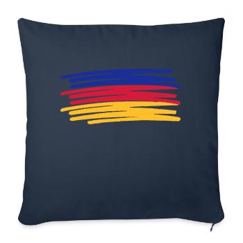 Climat sanitaire chauffage couleurs logo logo - Coussin et housse de 45 x 45 cm - bleu marine - Devant