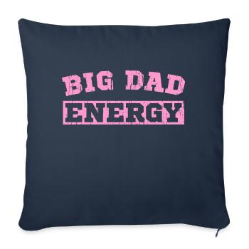 BIG DAD ENERGY - Sofa pillow with filling 45cm x 45cm - navy - Front