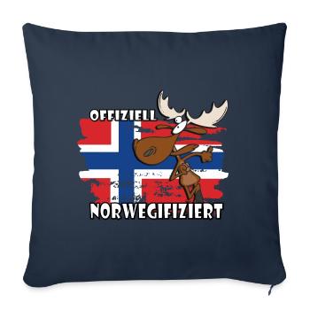 Norwegifiziert - Norwegen - Sofakissen mit Füllung 45 x 45 cm - Navy - Vorne
