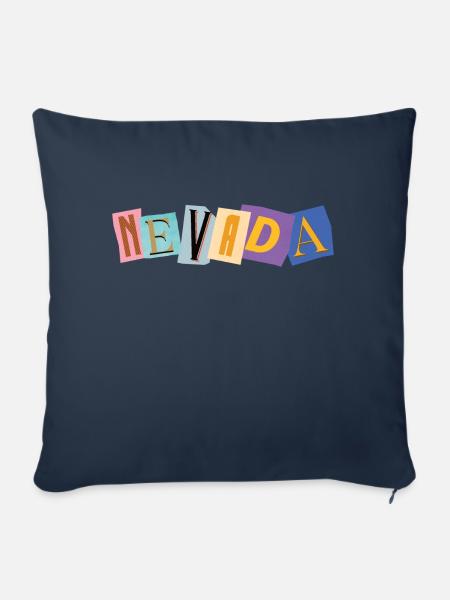 Nevada Lösegeldbriefe - Sofakissen mit Füllung 45 x 45 cm - Navy