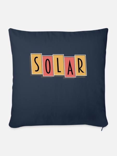 Solar | Hotelanzeiger - Sofakissen mit Füllung 45 x 45 cm - Navy