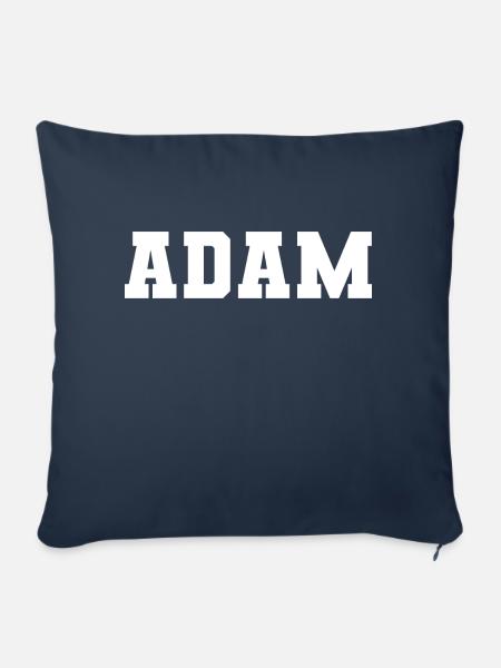 Name - Adam - Sofakissen mit Füllung 45 x 45 cm - Navy