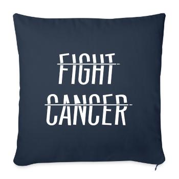 Combattre le cancer - Coussin et housse de 45 x 45 cm - bleu marine - Devant