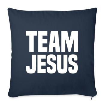 Team Jesus - Sofa pillow with filling 45cm x 45cm - navy - Front