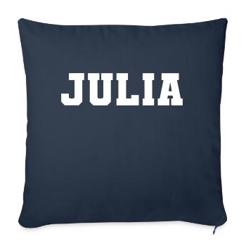 Name - Julia - Sofakissen mit Füllung 45 x 45 cm - Navy - Vorne